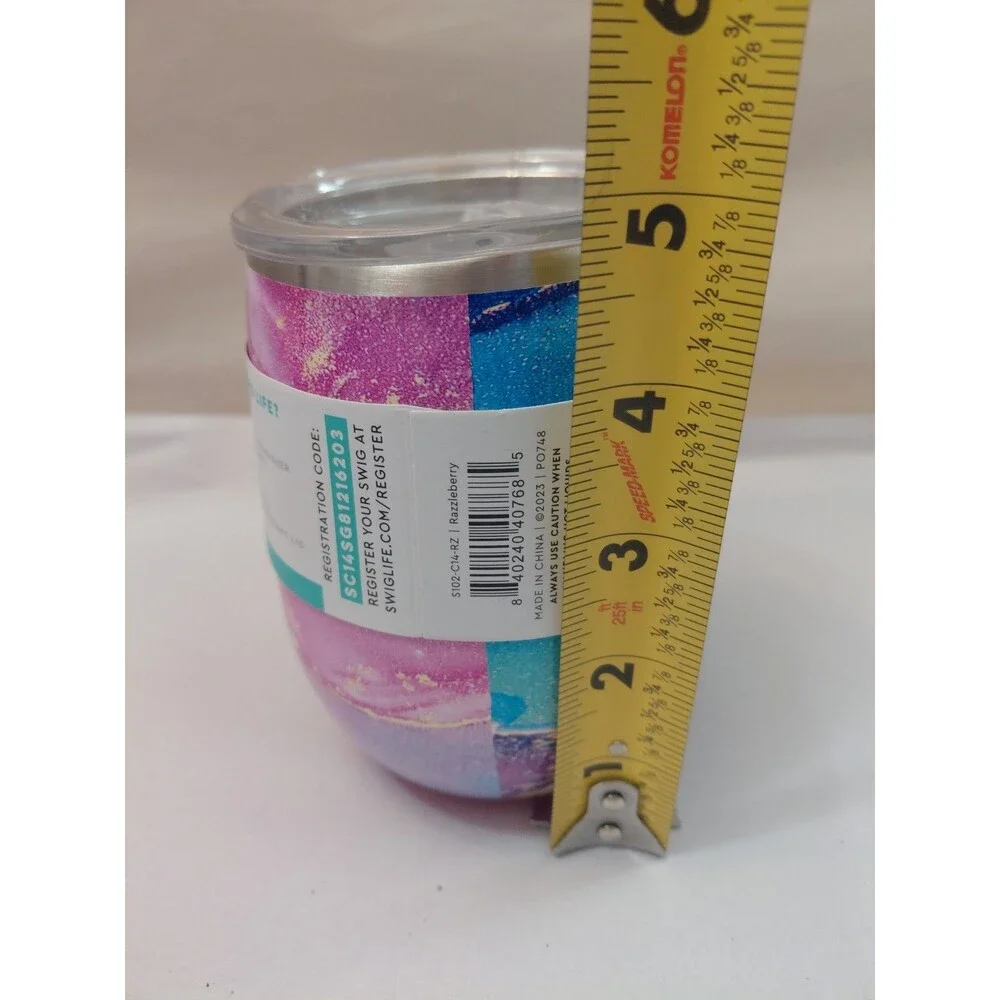 Swig Life Razzleberry Stemless Wine Cup w/Lid 14 oz Stainless Steel Insulated - Picture 8 of 9